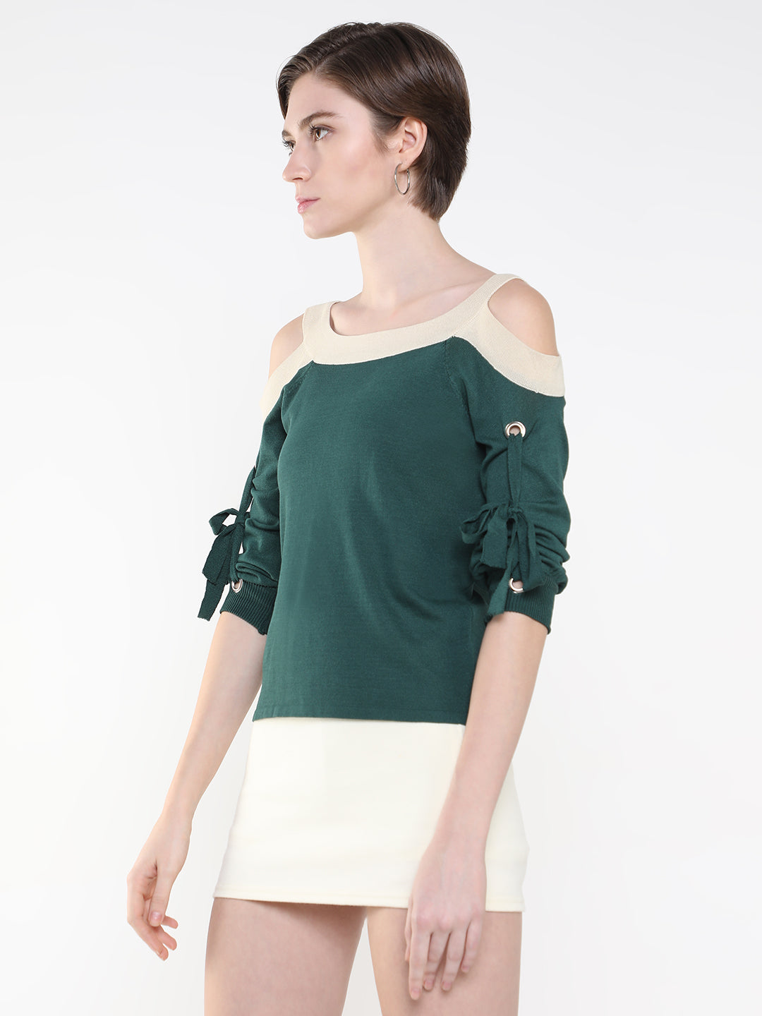 Women's Solid Green Top