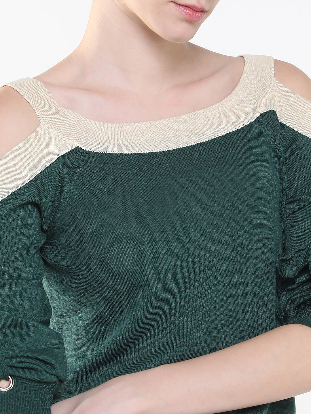 Women's Solid Green Top