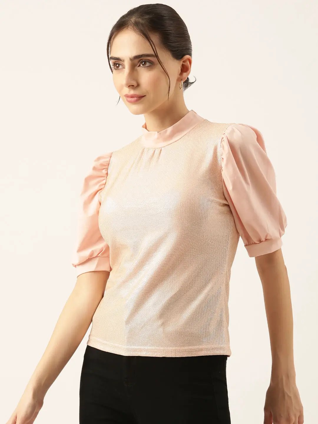 Women's Shimmer Peach Top