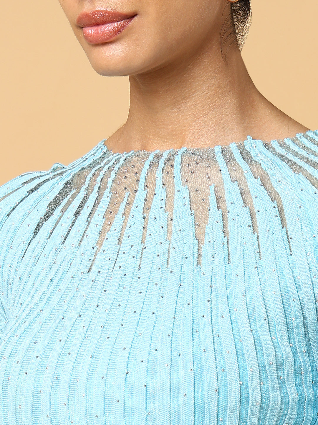 Women's Blue Solid Top