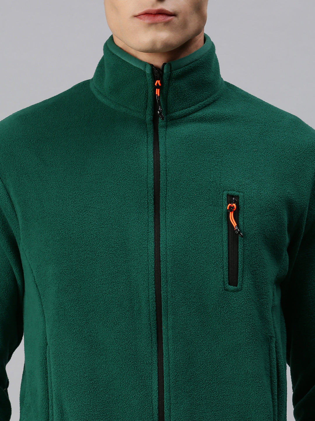 Men Solid Green Sweatshirt