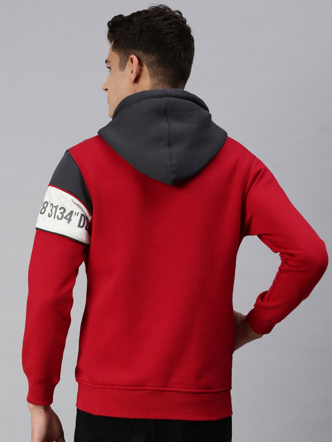 Men Hooded Colourblocked Multi Sweatshirt