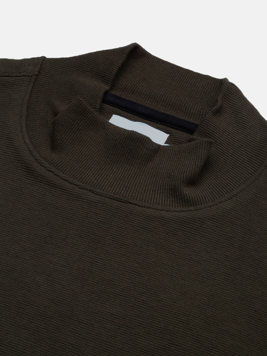 Men Olive Solid Sweater