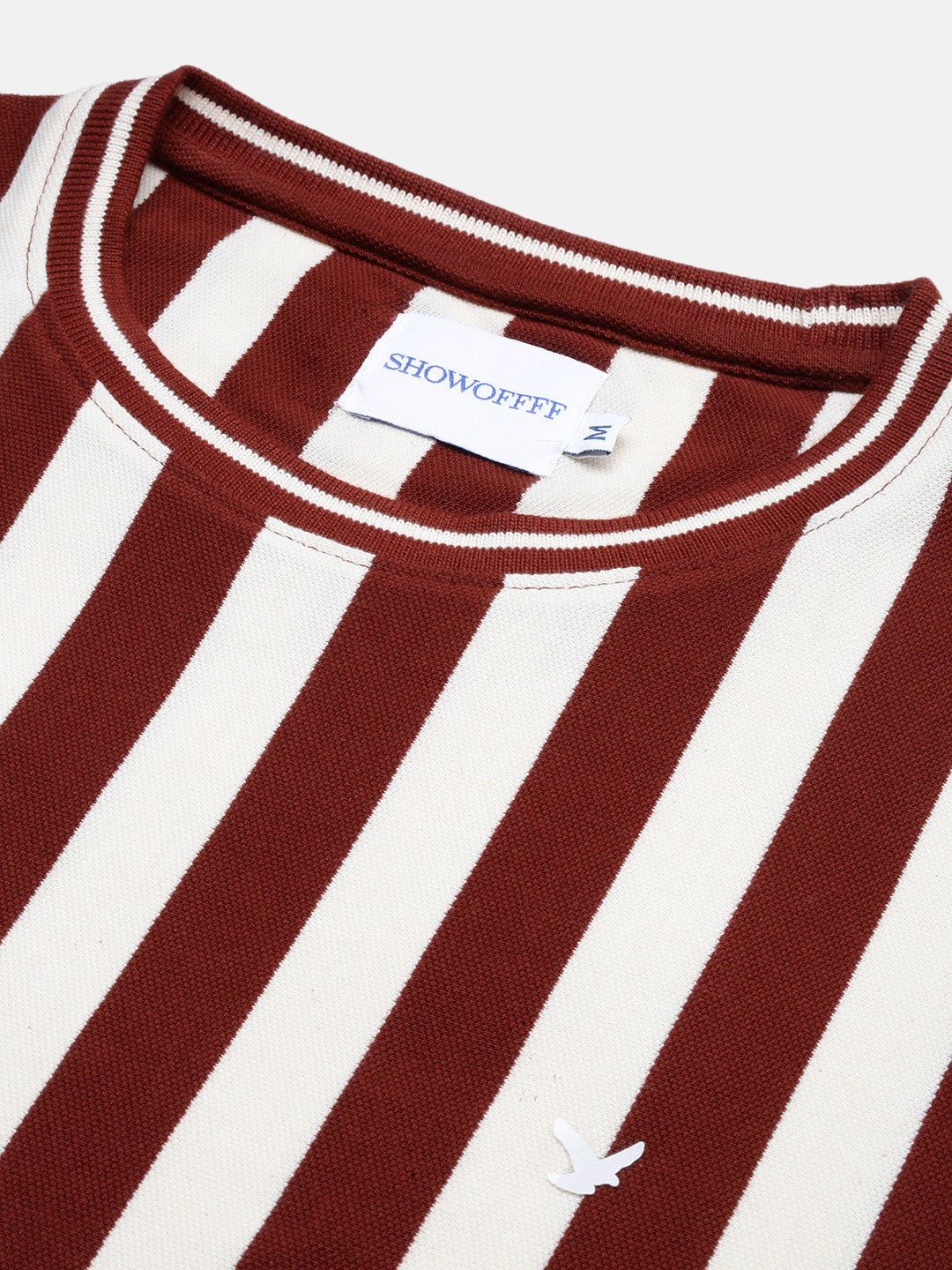 Men Brown Striped T Shirt