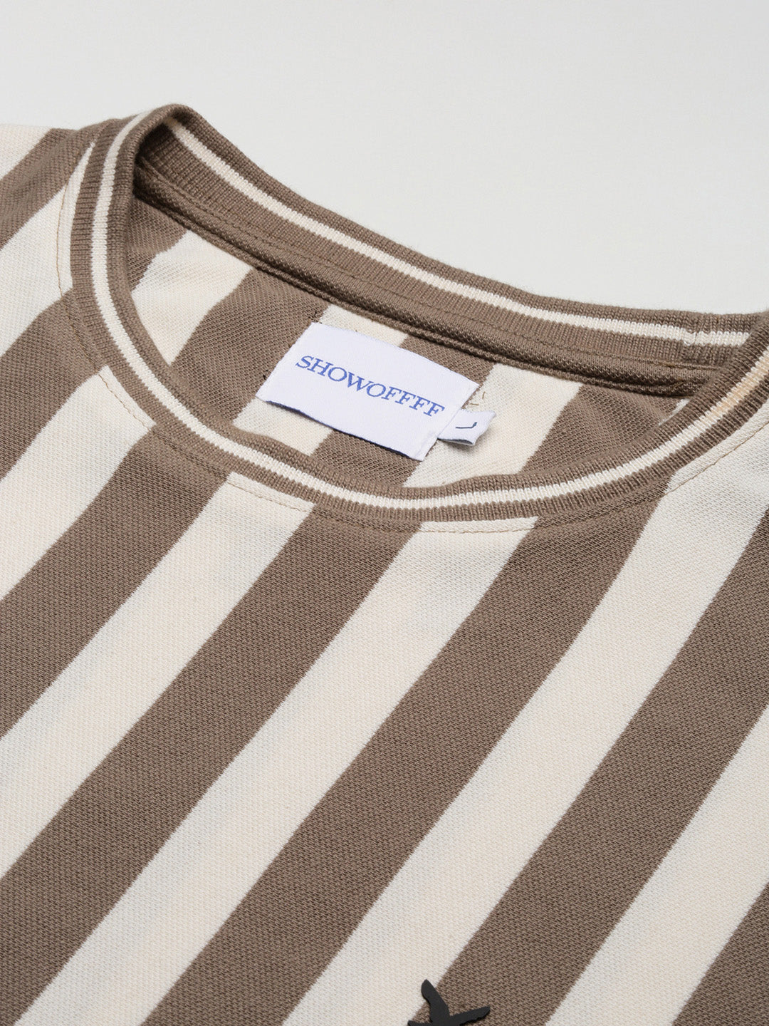 Men Olive Striped T Shirt