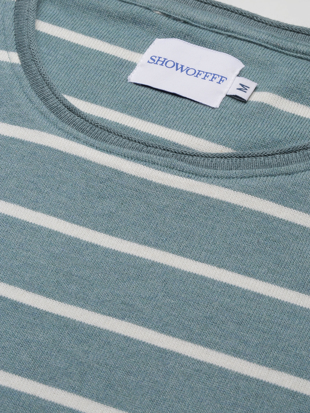 Men Blue Striped T Shirt