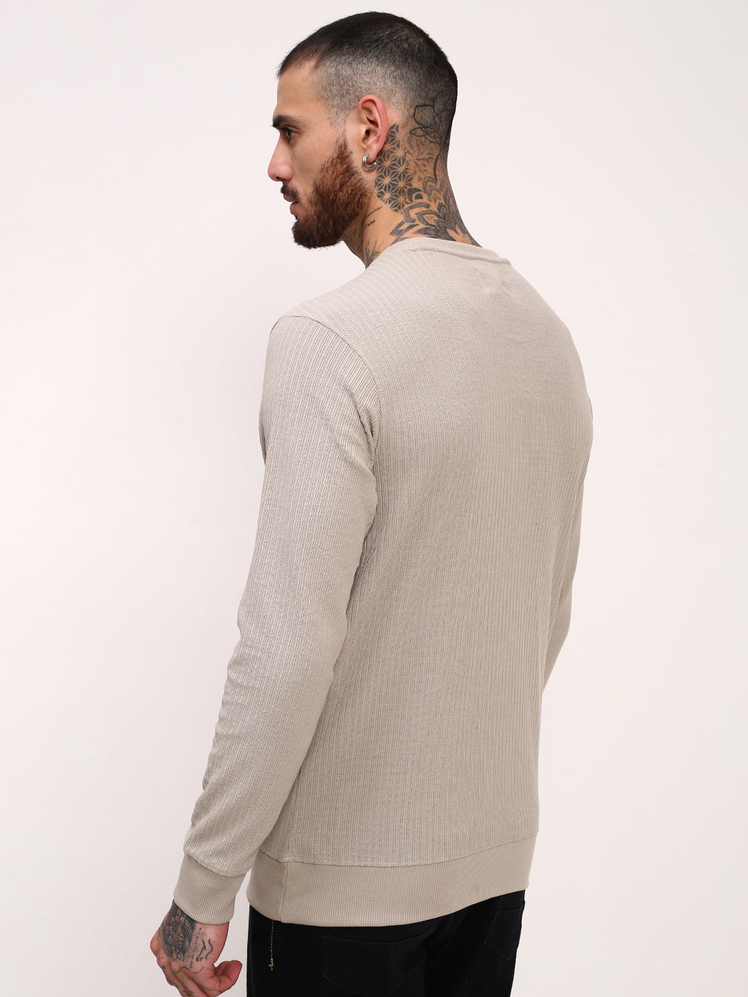 Men Grey Solid Sweatshirt