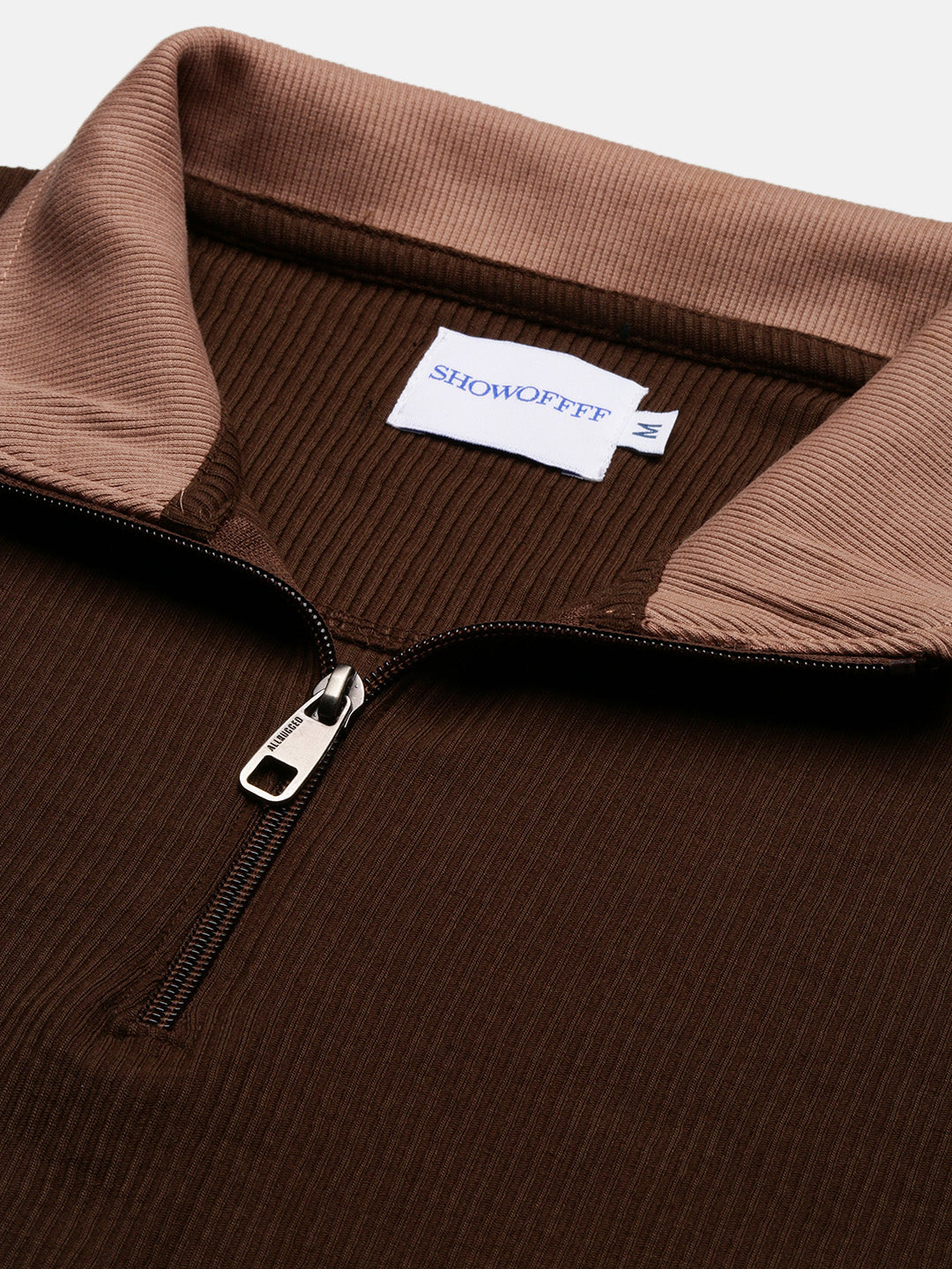 Men Brown Solid Sweater