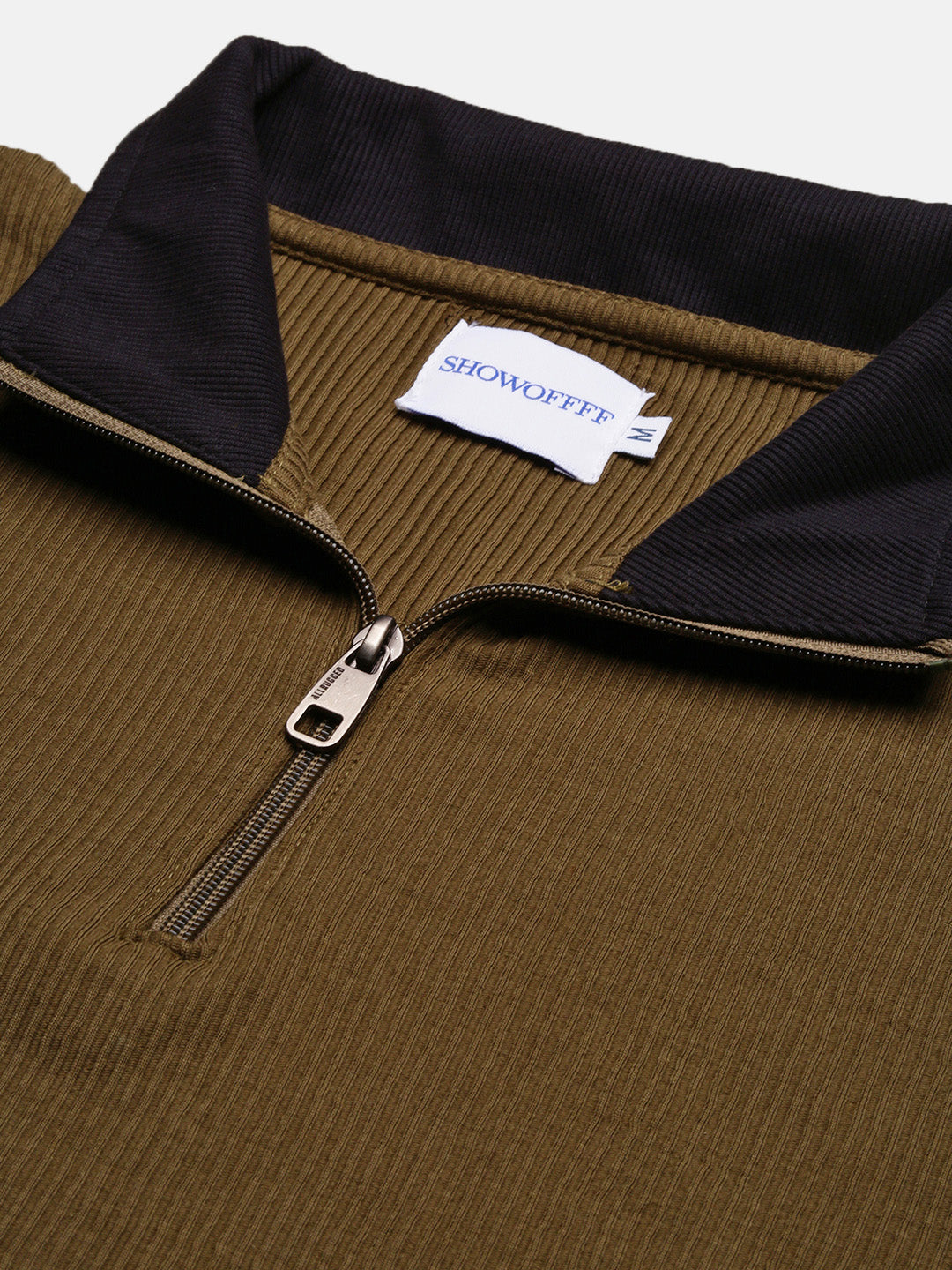 Men Olive Solid Sweater