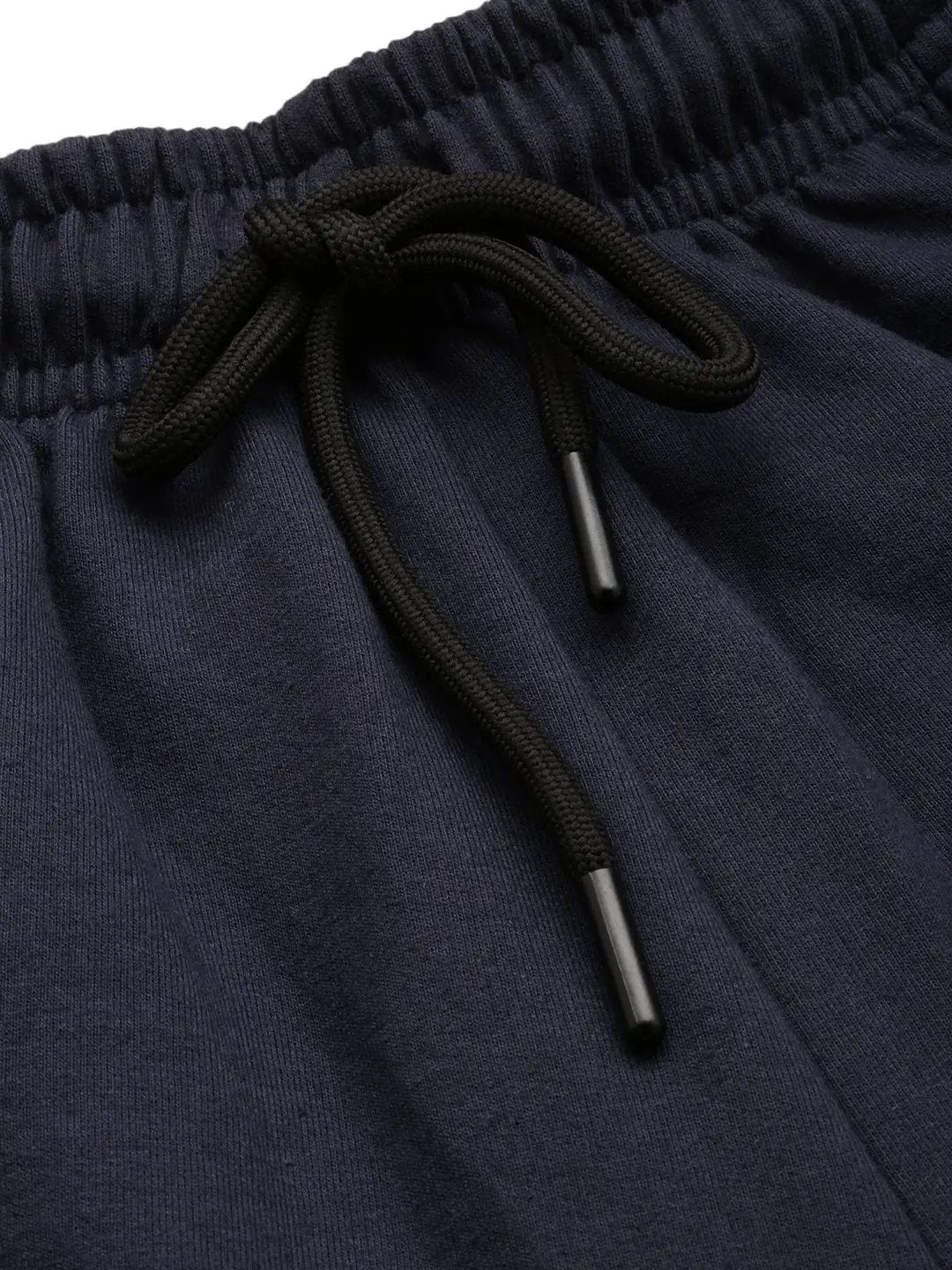 Men's Mock Collar Solid Navy Blue Tracksuit