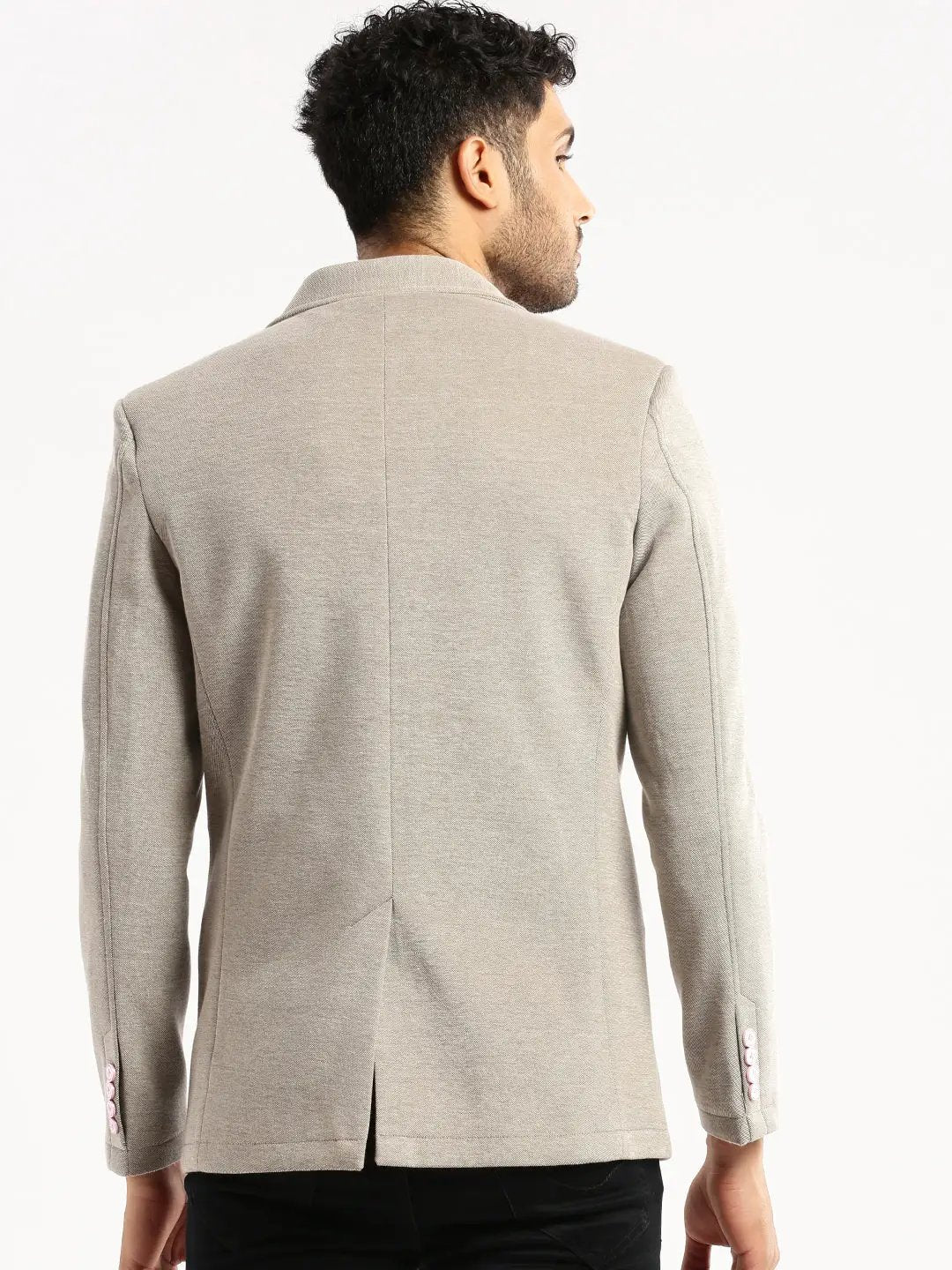 Men's Grey Solid Single Breasted Blazer - from SHOWOFFFF
