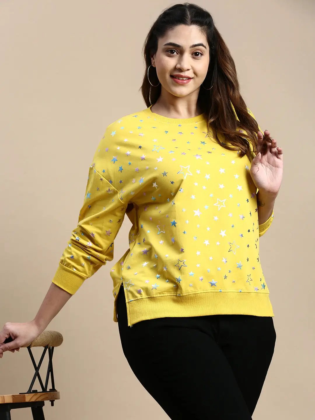 Women's Graphic Yellow Top