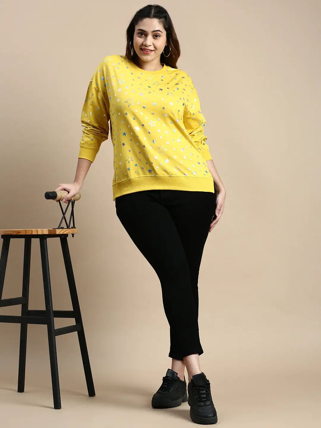 Women's Graphic Yellow Top