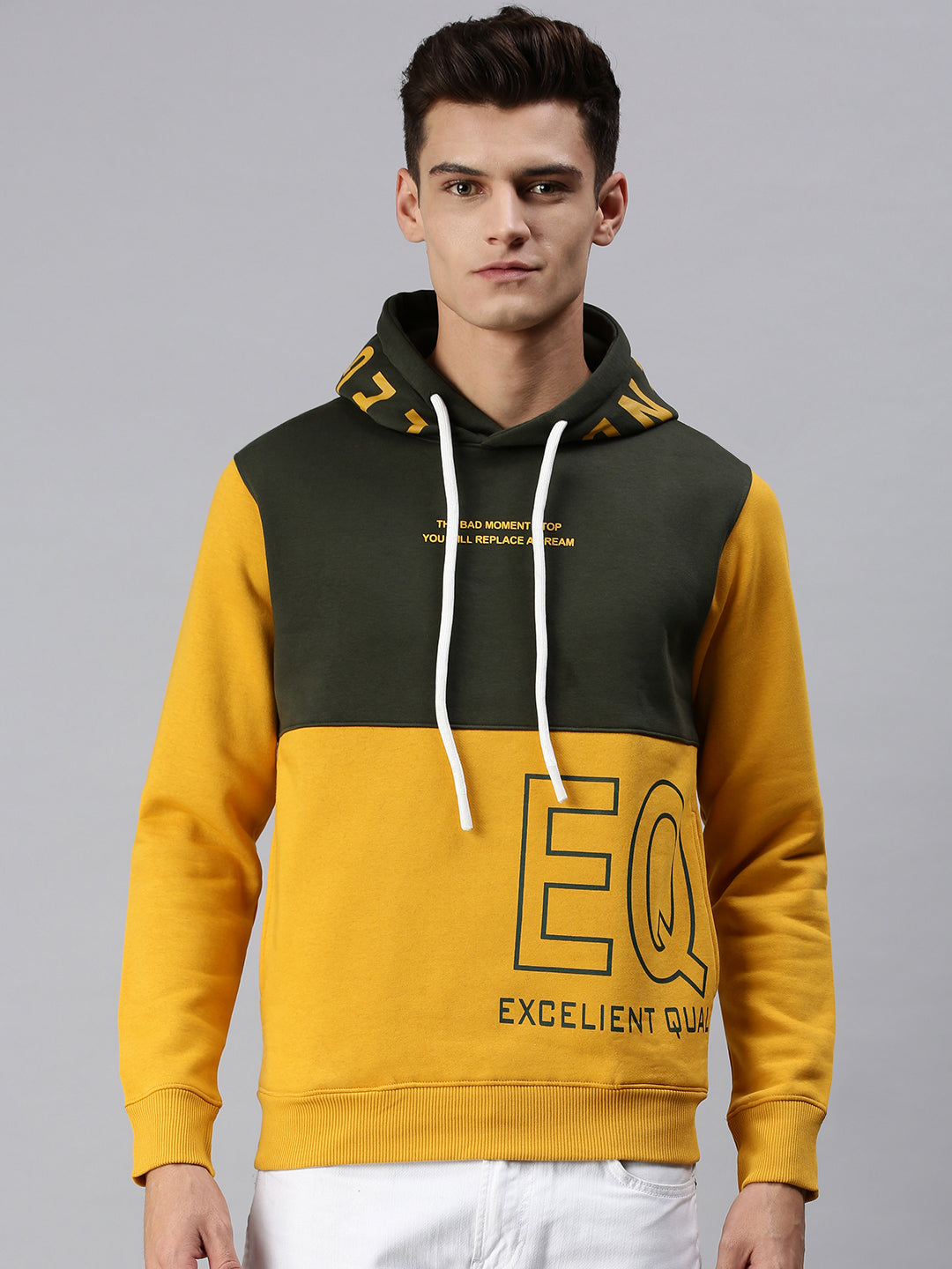 Men Solid Green Sweatshirt