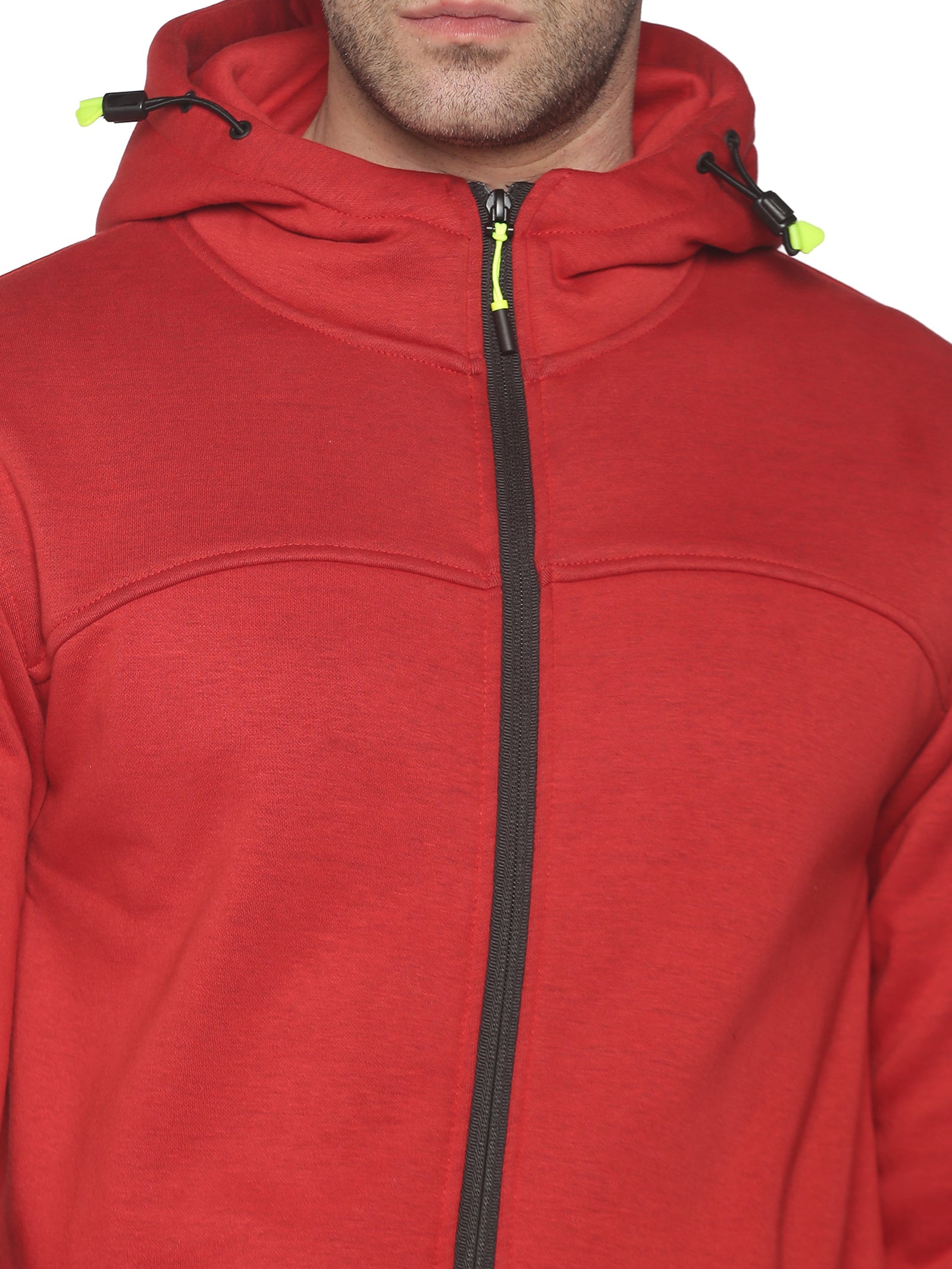 Men Solid Red Sweatshirt