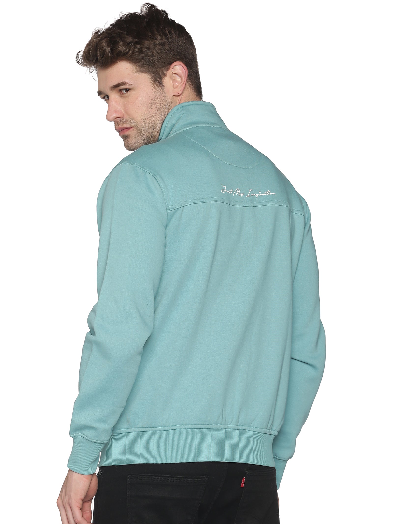 Men Solid Blue Sweatshirt