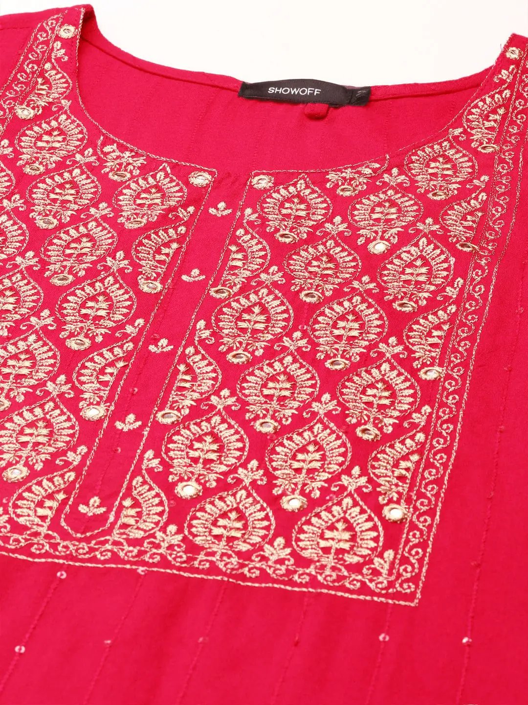 Women's Solid Pink Straight Kurta
