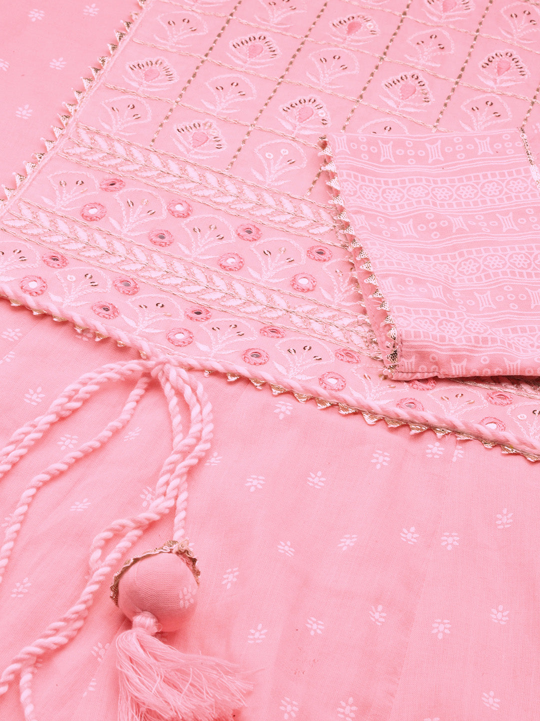 Women's Pink Floral Printed Floral Anarkali Kurta