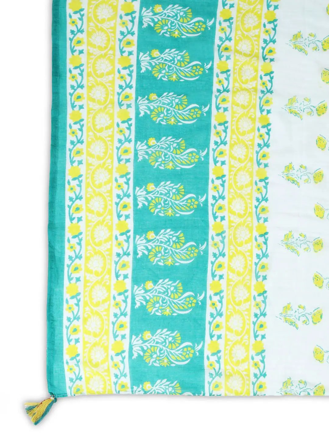 Women's Sea Green Floral Print A Line Kurta Set with Dupatta - from SHOWOFFFF