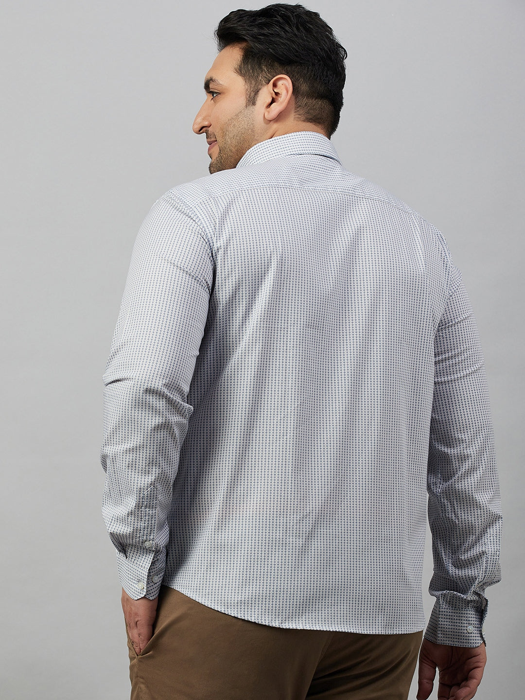 Men Printed White Premium Shirt