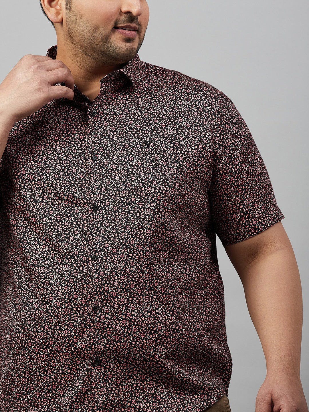 Men Printed Black Premium Shirt