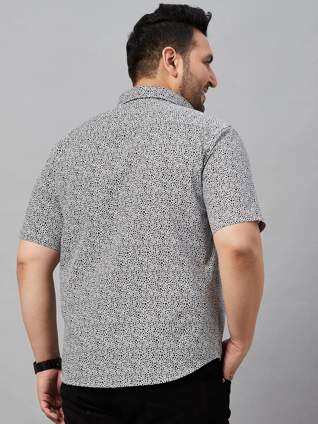 Men's Printed White Premium Shirt