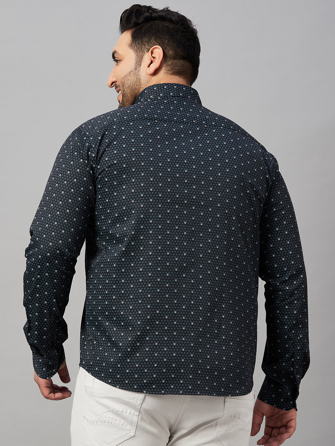 Men Printed Black Premium Shirt