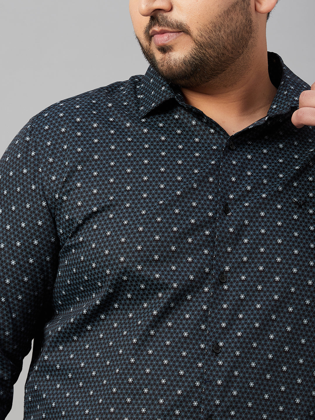 Men Printed Black Premium Shirt