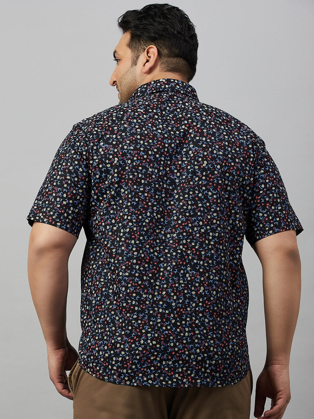 Men Printed Black Premium Shirt