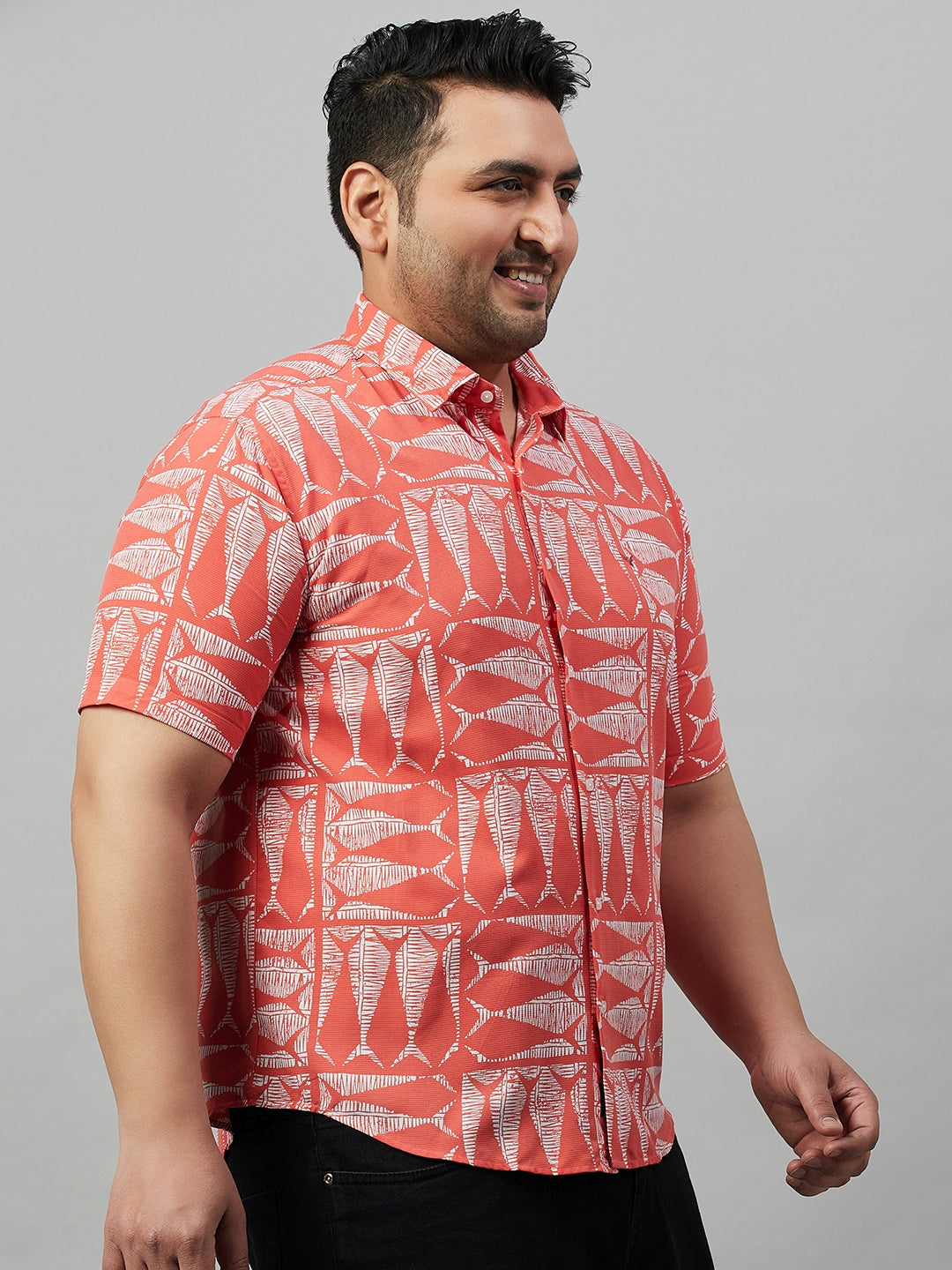 Men Printed Coral Premium Shirt