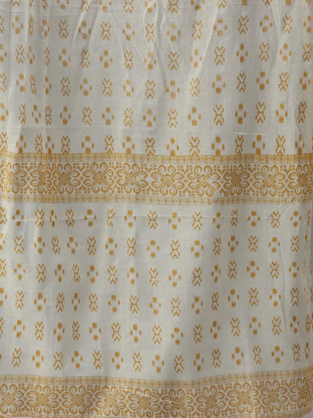 Women's Straight Yellow Printed Kurta and Trousers