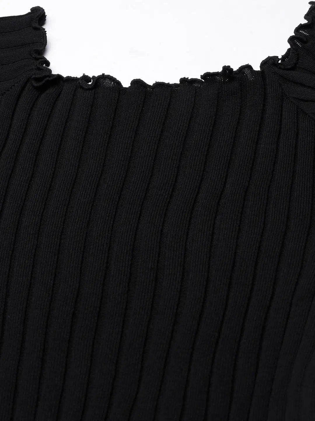 Women's Black Solid Crop Top