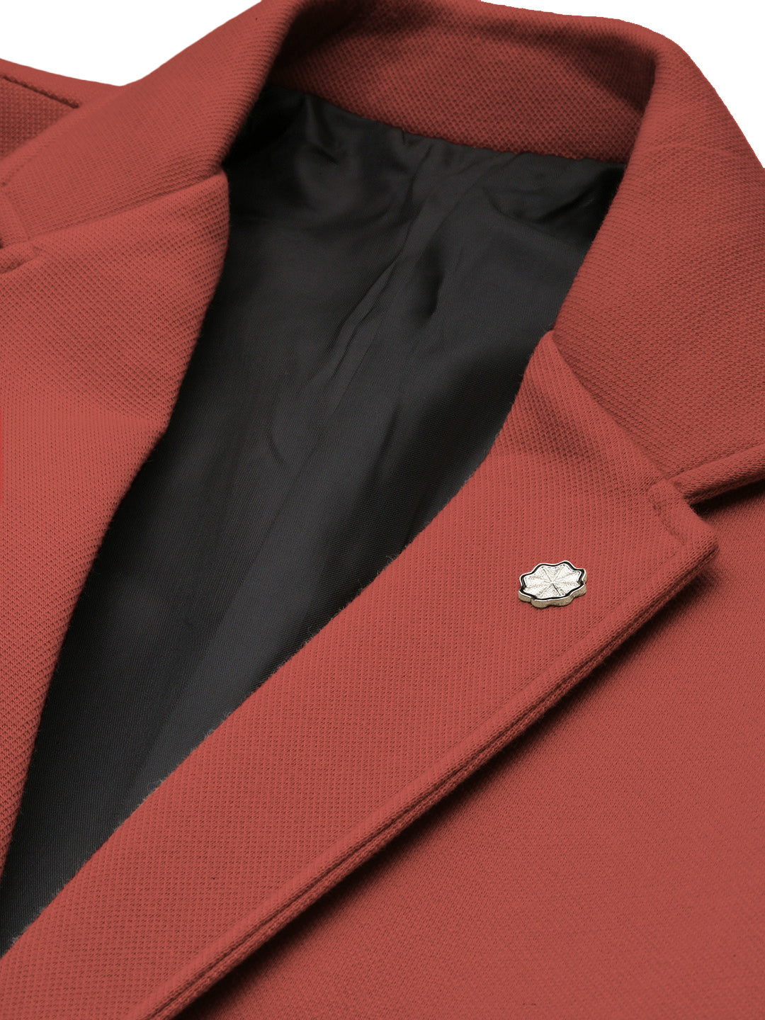 Men's Pink Single-Breasted Slim Fit Blazer with Notched Lapel