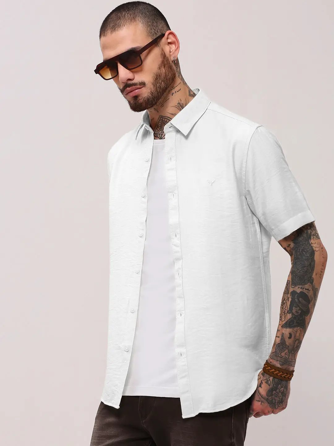 Men's White Slim Fit Shirt - from SHOWOFFFF