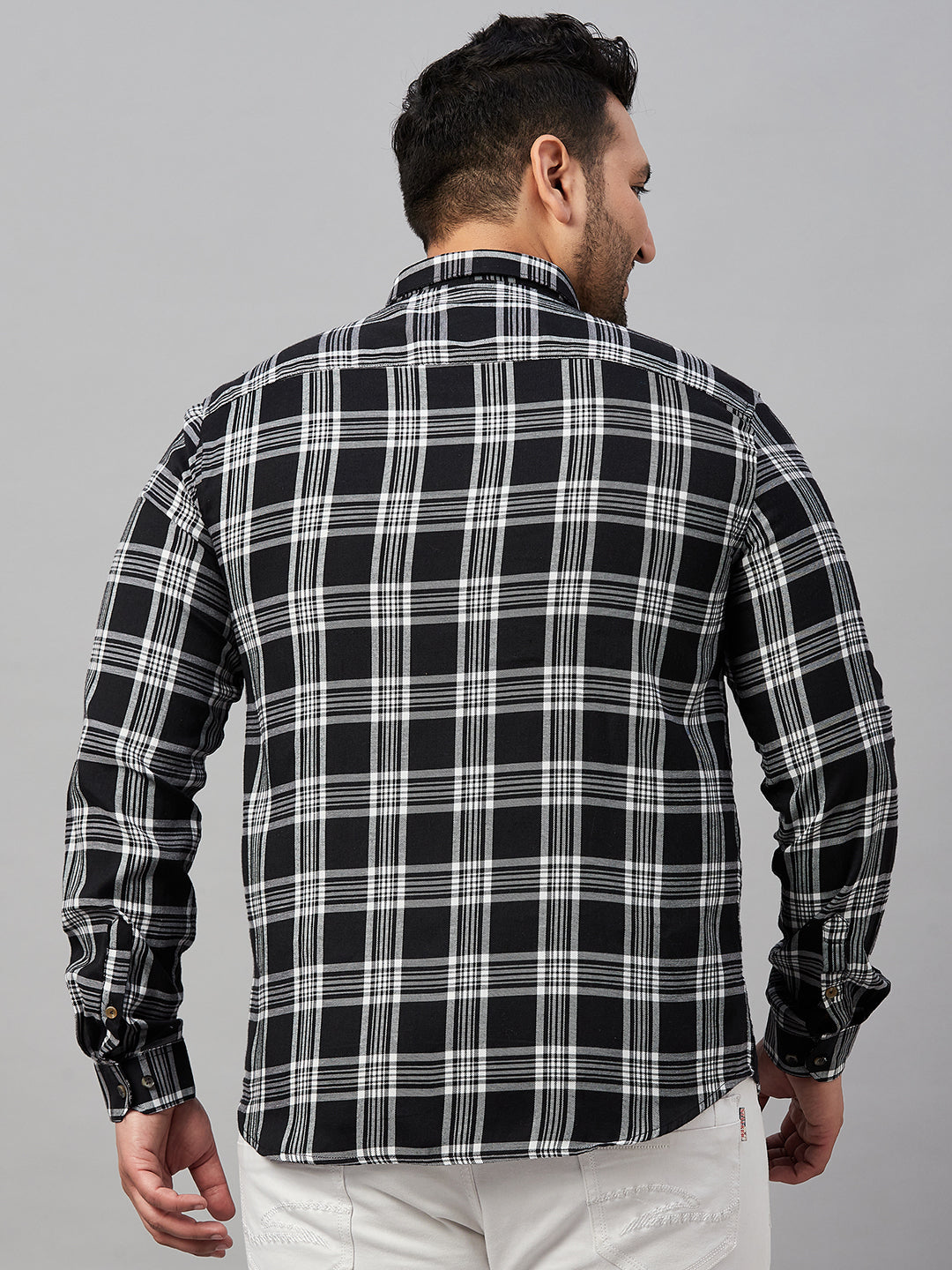 Men Checked Black Classic Shirt