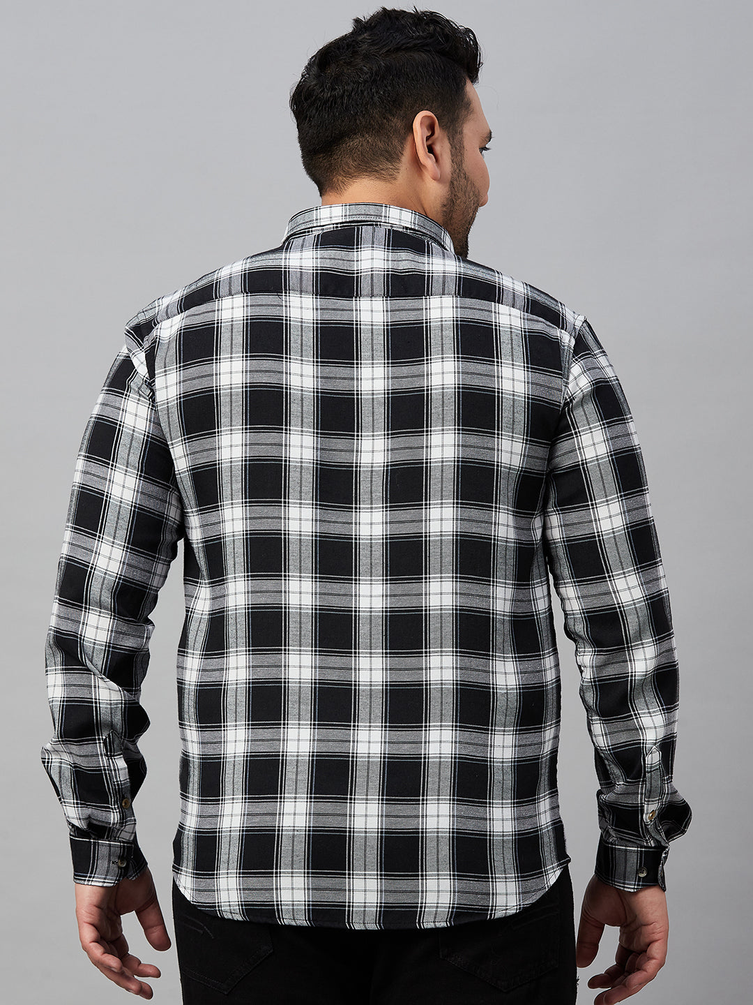 Men Checked Black Classic Shirt