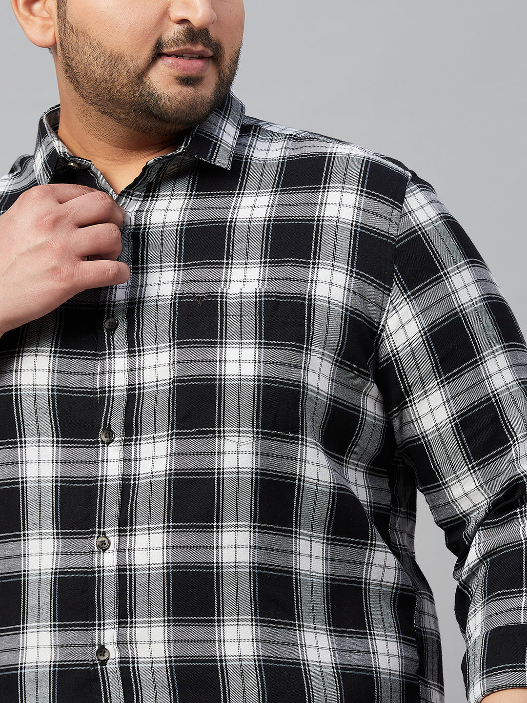 Men Checked Black Classic Shirt