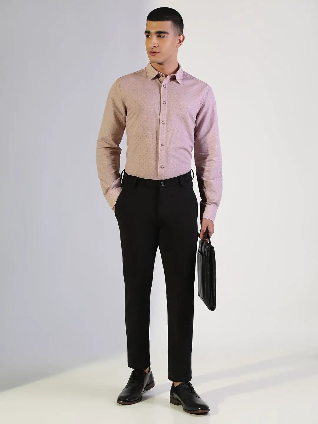 Men's Printed Pink Slim Fit Formal Shirt - from SHOWOFFFF