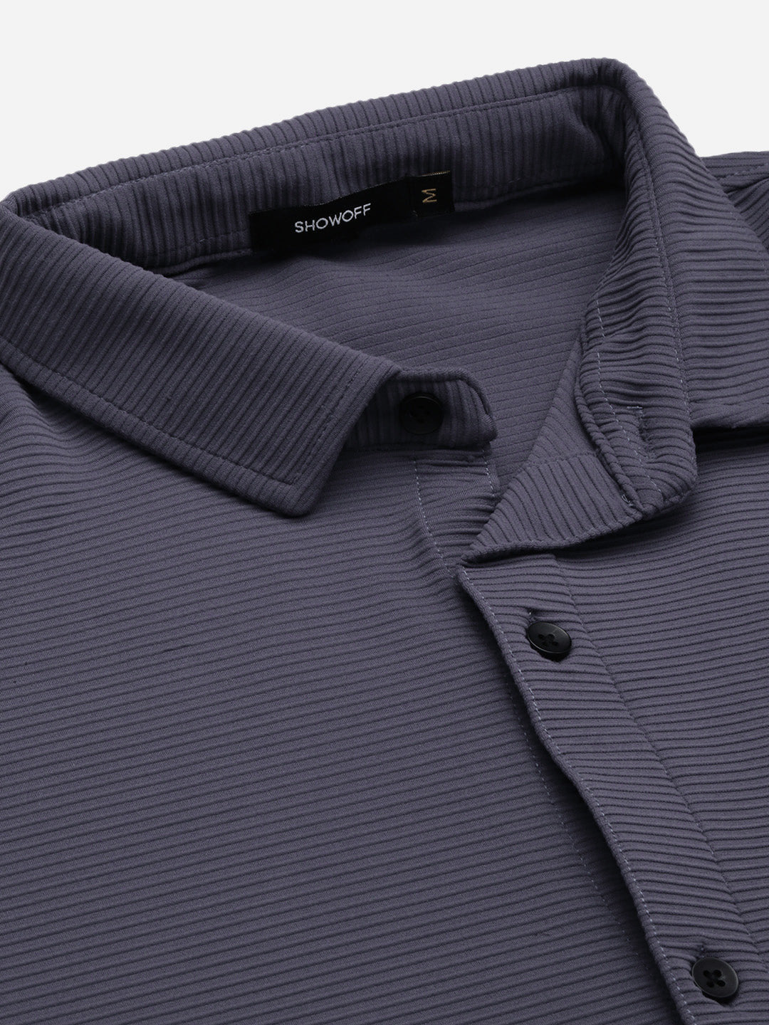 Men Purple Solid Slim Fit Shirt