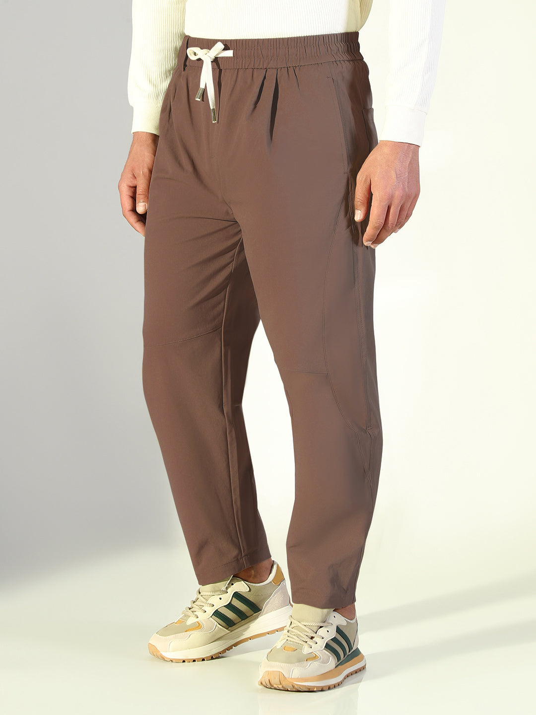 Men's Brown Relaxed Fit Korean Trouser