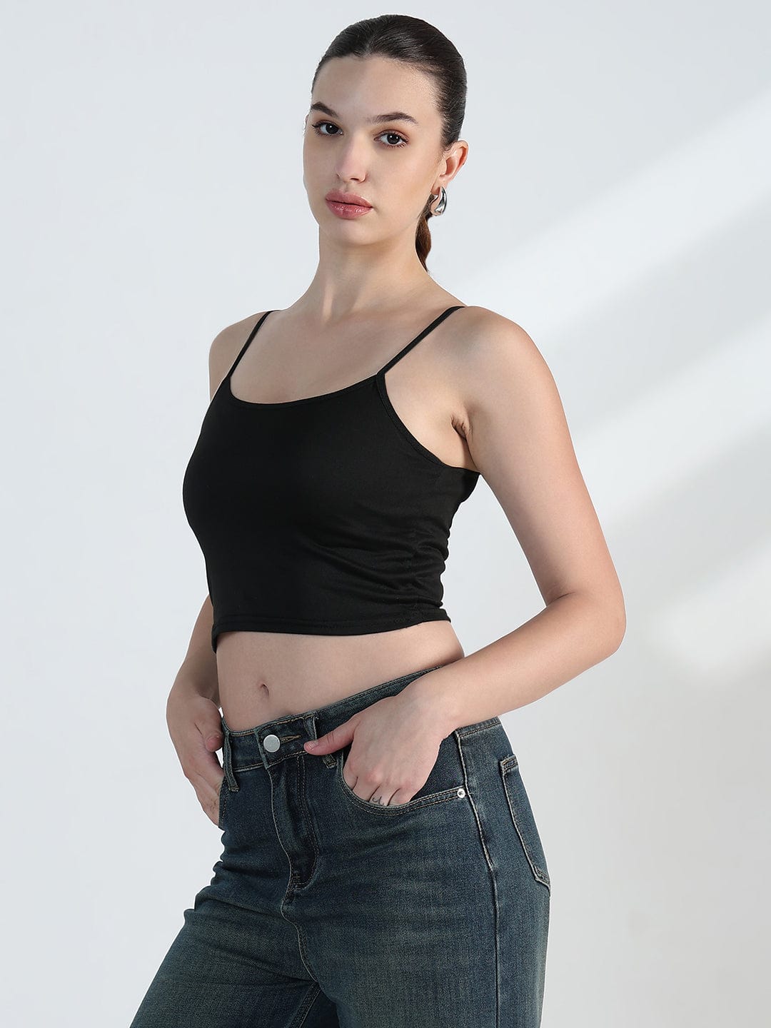 Women's Typography White Mesh Cropped Hoodie with Tank Top