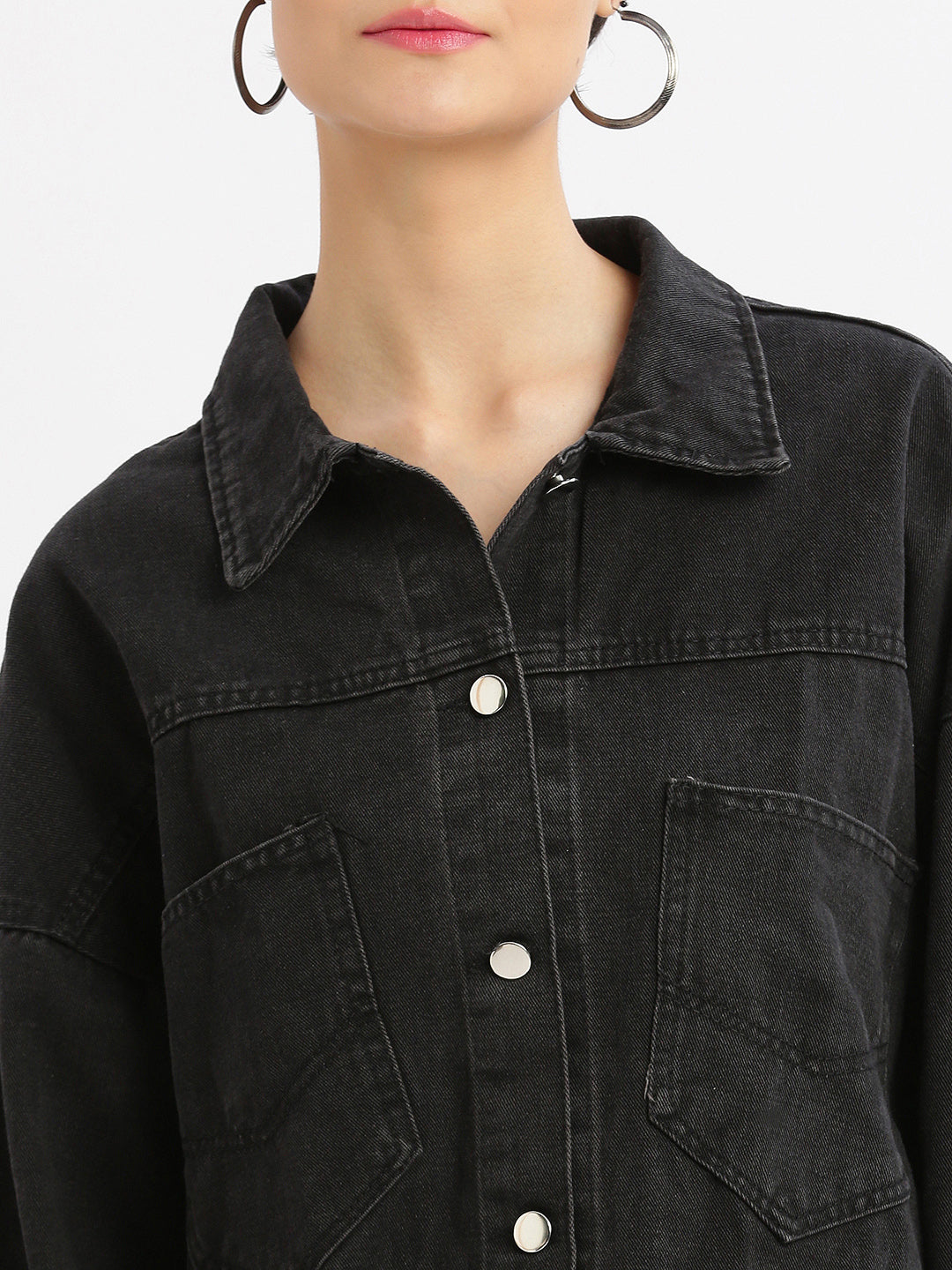 Women Black Denim Jacket