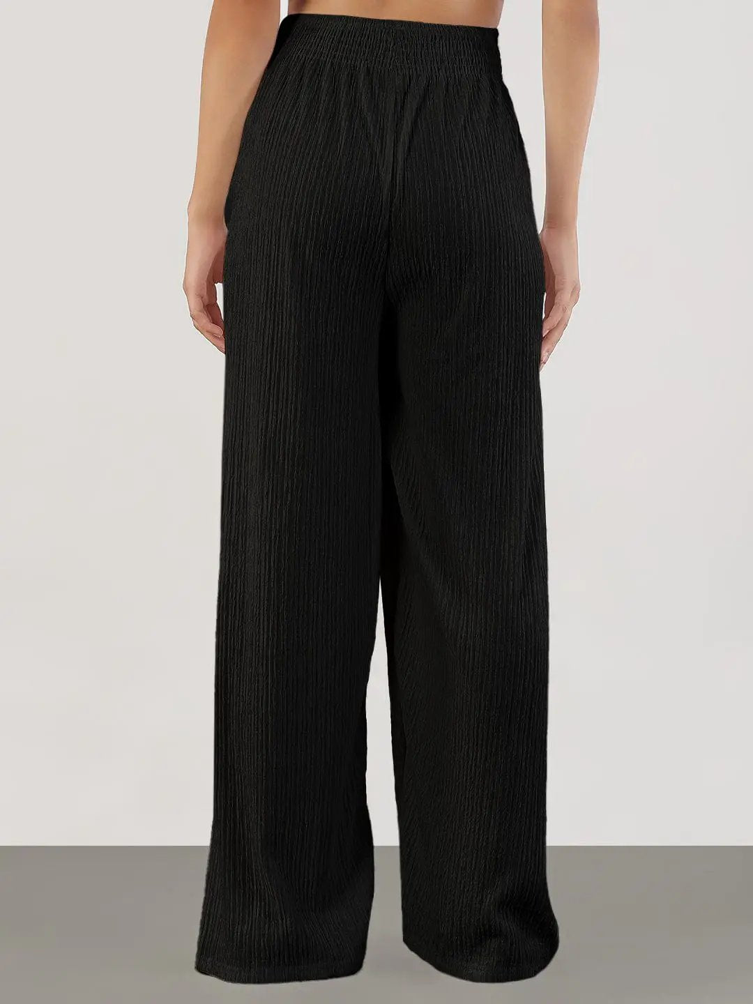 Women's Black Lycra Loose Fit Trousers - from SHOWOFFFF