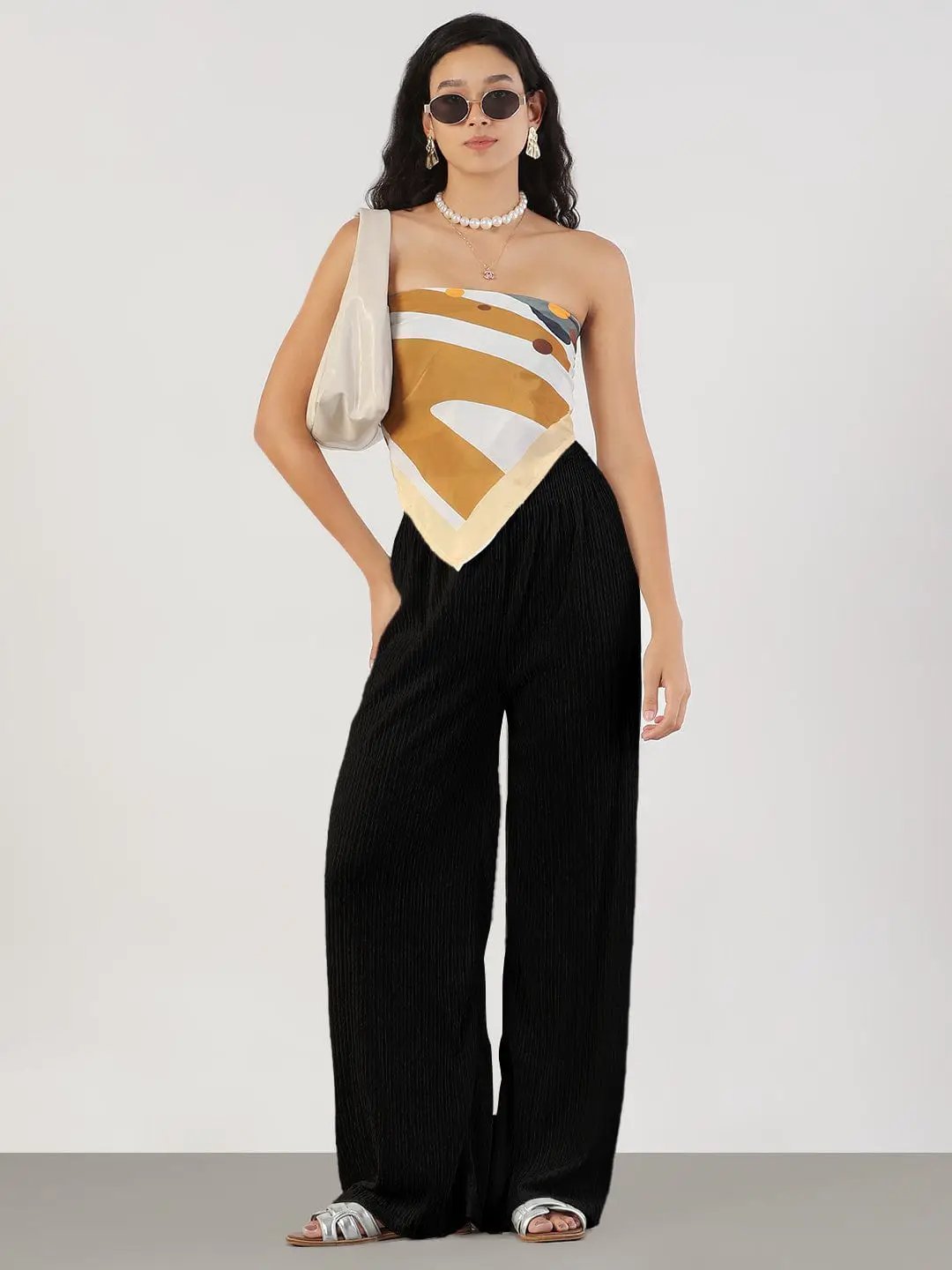 Women's Black Lycra Loose Fit Trousers - from SHOWOFFFF