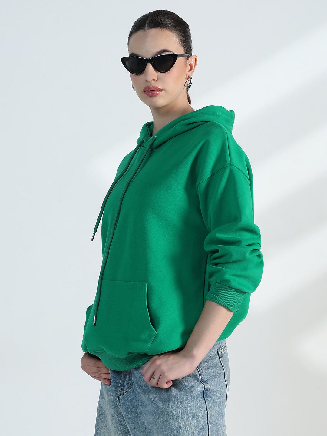 Women's Green Oversized Hoodie