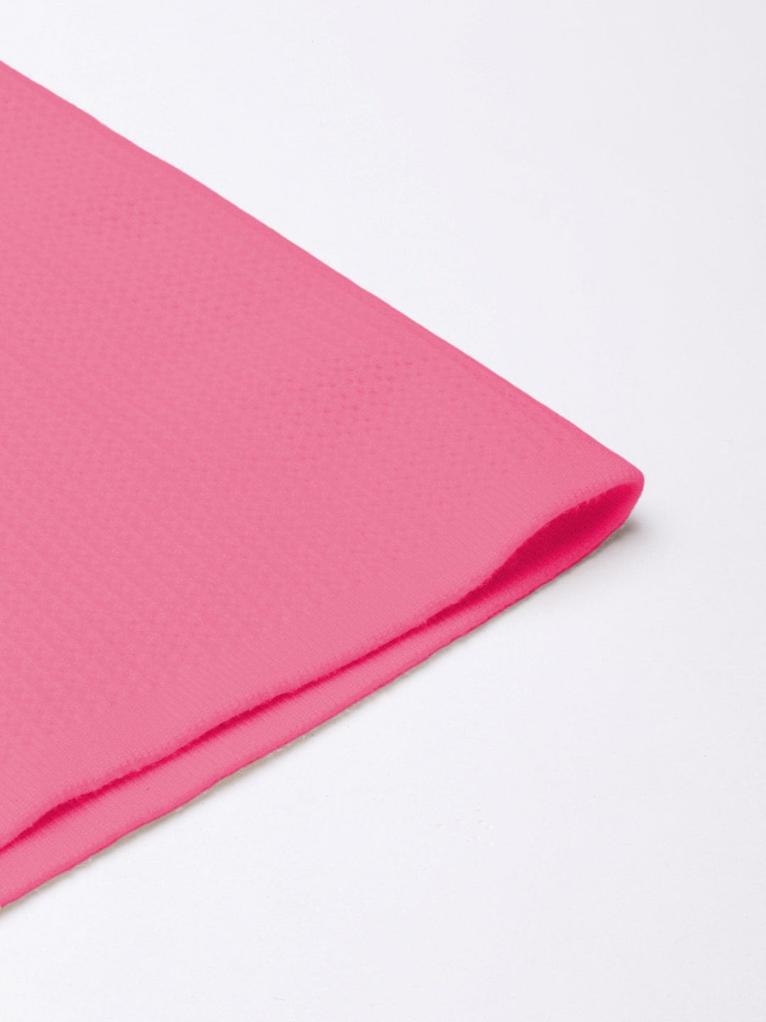 Women's Textured Pink Straight Midi Skirt with Back Slit