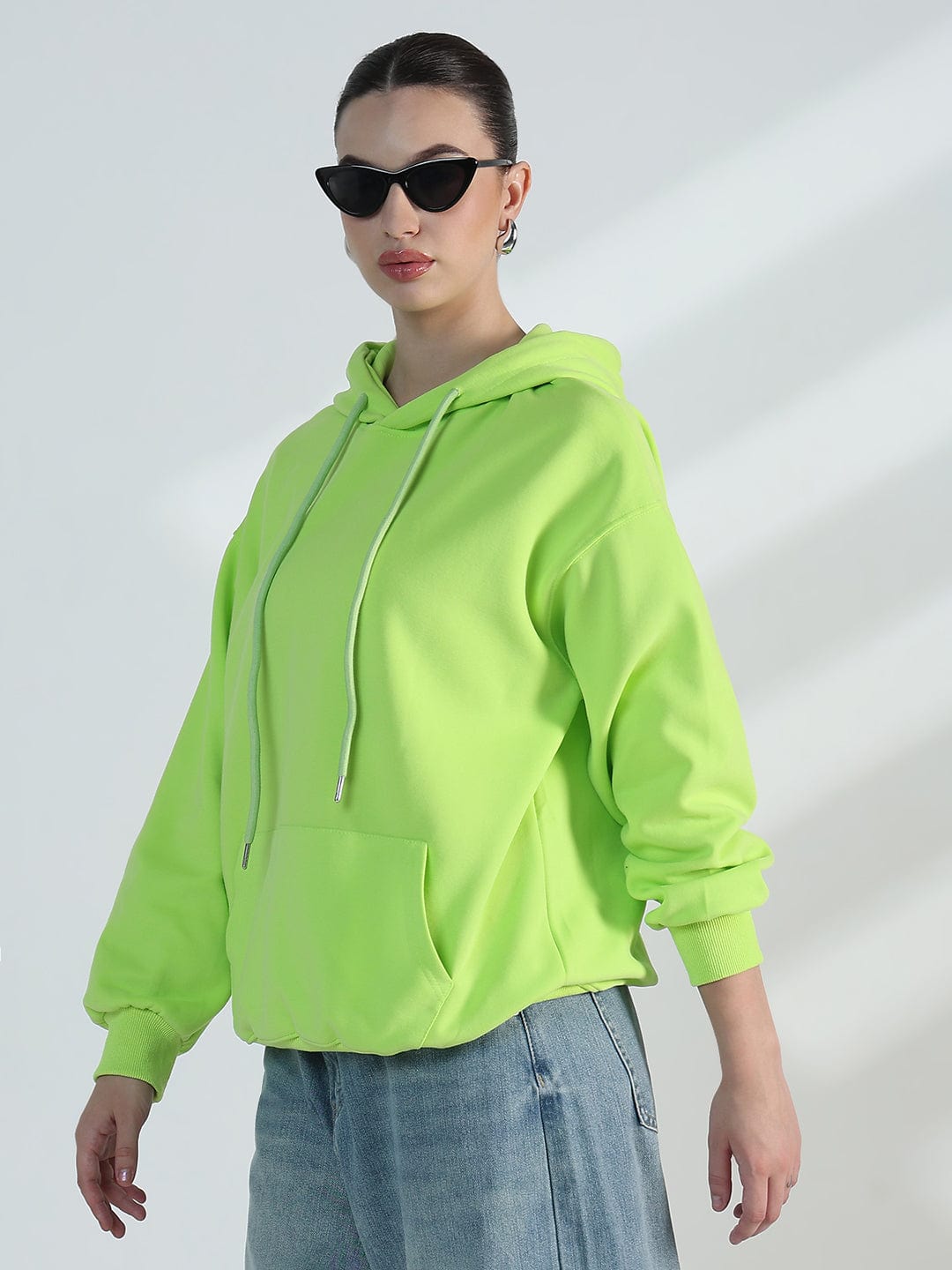 Women's Lime Green Oversized Hoodie