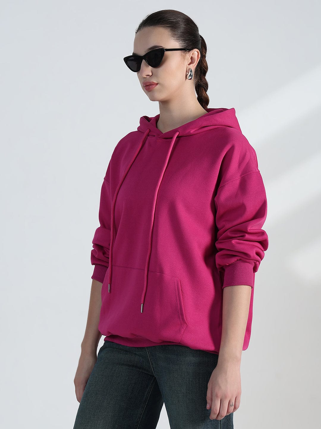 Women's Pink Oversized Hoodie