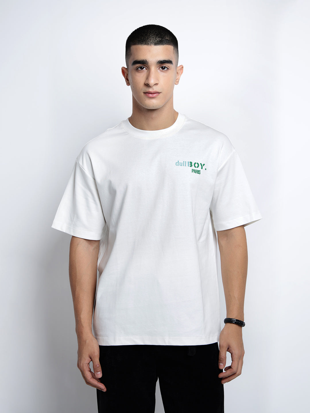 Men's Graphic Print White Round Neck Relaxed Fit T-Shirt