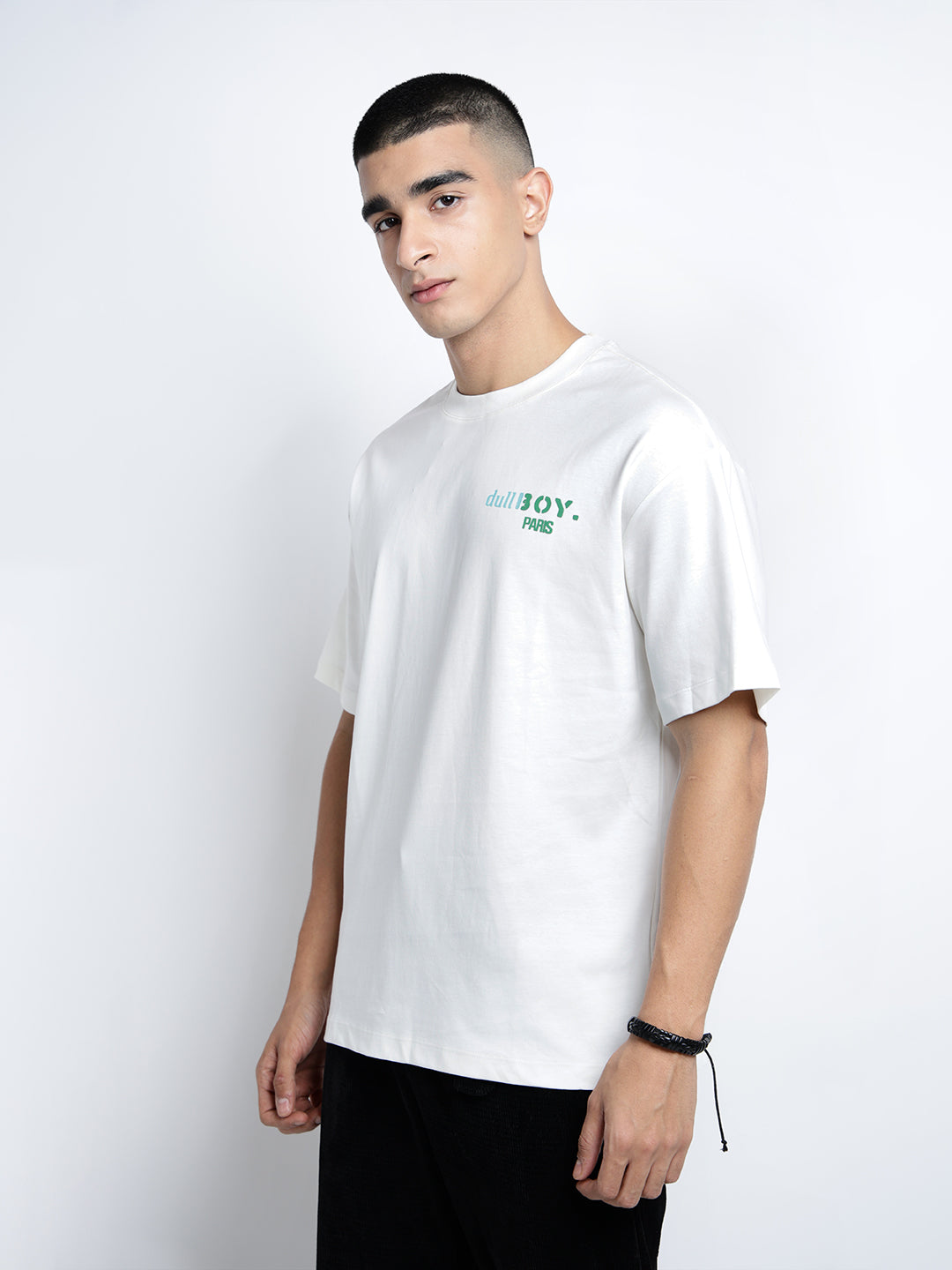 Men's Graphic Print White Round Neck Relaxed Fit T-Shirt